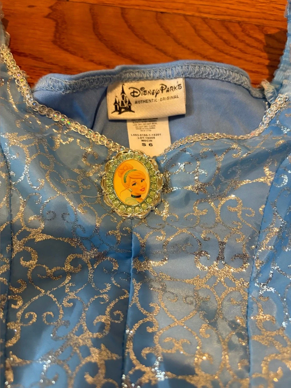 Disney Cinderella Light Blue Princess Ball Gown Costume for Kids size 6